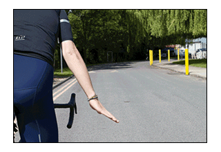Cyclists Signaling to Slow